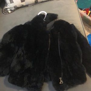 little girl rabbit fur coat